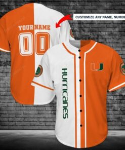 Miami Hurricanes a 3D Baseball Jersey