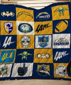 Los Angeles Chargers Quilt Blanket L98