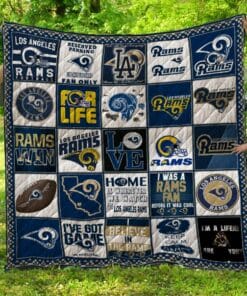 Los Angeles Rams 2 Quilt Blanket t