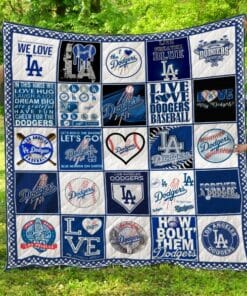 Los Angeles Dodgers 2 Blanket Quilt t