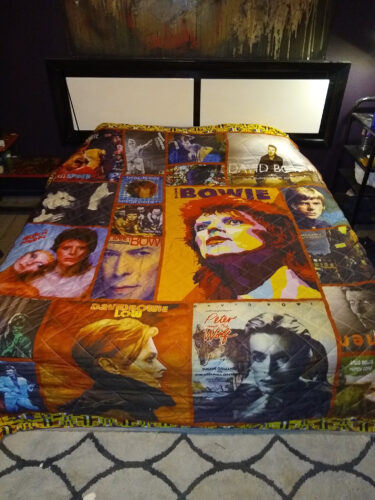 David Bowie 3 Quilt Blanket L98 photo review